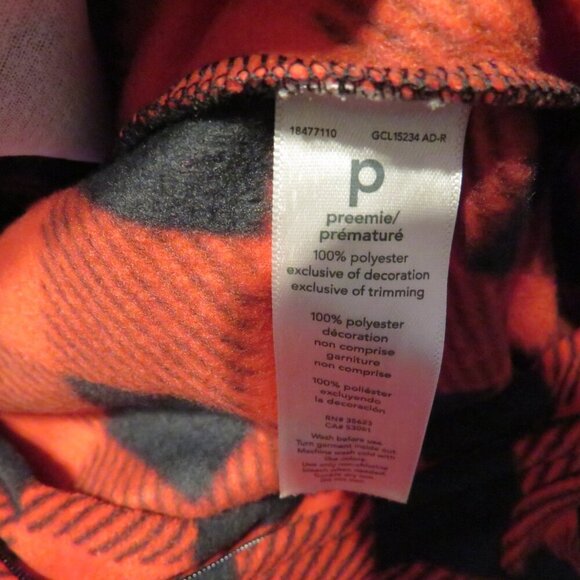 Baby Red & Black Buffalo Check zippered-footed bodysuit with fleece Polar Bear - Picture 6 of 7